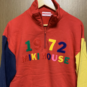 M MIKIHOUSE｜ミキハウス ジッププルオーバー トレーナー スウェット レッド