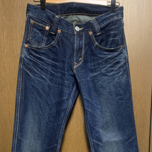 W29 Levi's 702｜リーバイスOL702-00011 色落加工ストレート 革パッチ赤タブ ローライズ_画像1