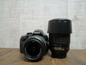 Nikon　ニコン　D3100 デジカメ　デジタルカメラ　デジタル一眼　DX AF-S NIKKOR 18-55mm 1:3.5-5.6G 55-200mm 1:4-5.6G ED　ジャンク