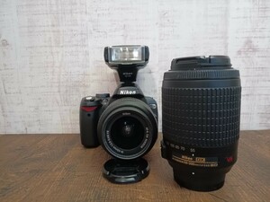 Nikon ニコン　D60 デジカメ　デジタルカメラ　デジタル一眼　AF-S DX NIKKOR 18-55mm 1:3.5-5.6G VR 55-200mm 1:4-5.6G ED ジャンク