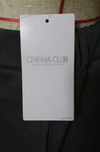 CINEMA CLUB きれいめガウチョパンツ スミクロ、L ◇ タグあり未使用美品　チャコールグレー ウエストゴム 無地_画像6