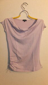 ★INDIVI★Ladies tops shirts size M レディストップスシャツサイズ38　USED IN JAPAN ラベンダー系