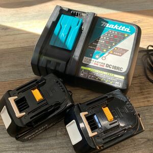 美品 MAKITA マキタ 純正バッテリー BL1860B×2個 急速充電器 DC18RC セット リチウムイオンバッテリ