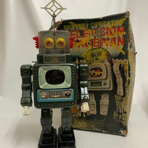 アンティーク品 アルプス商事 TELEVISION SPACEMAN テレビジョン スペースマン ブリキロボット