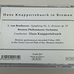 TAHRA盤◇クナッパーツブッシュ/ ベートーヴェン 交響曲第3番「英雄」1951年ブレーメン/TAH217◇S20の画像3