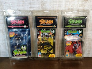 McFARLANE TOYS SPAWN スポーン ワームヘッドブルースポーン/ブラックバイオレーター/フィギュア まとめてセット/アメコミ/ビデオテープ付