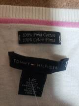 TOMMY HILFIGER トミーヒルフィガー アーガイル セーター ニット USED 白紺緑ピンク L (スウェット)_画像3