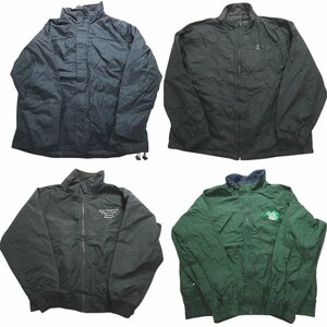 古着卸 まとめ売り 裏地フリース　ジャケット 4枚セット (メンズ XL/2XL) ワンポイント　無地系 JB3 MR0479