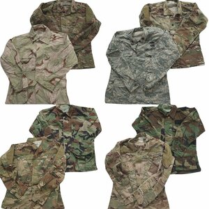 古着卸 まとめ売り 米軍実物ミリタリー 8枚セット(メンズ S/M)フィールドジャケット BDU ウッドランド マルチカム デザートカモ UM9 MQ9812