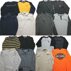 古着卸 まとめ売り ブランドMIX 長袖Tシャツ 16枚セット (メンズ XL/2XL) ハーレー トミーヒルフィガー チャップス LT20 MR0154