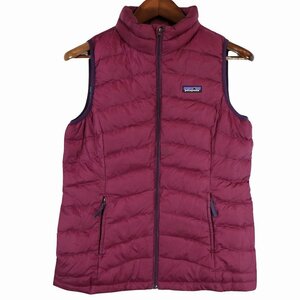 patagonia パタゴニア ダウン ベスト アウトドア キャンプ アウター 防寒 ワンポイント パープル (レディース 16-18) O8630 /1円スタート