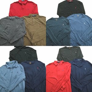 古着卸 まとめ売り　ラルフローレン 長袖Tシャツ 12枚セット (メンズ XL/2XL/3XL) サーマル　ポロシャツ LT18 MR0186 1円スタート