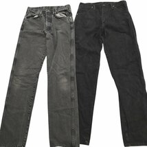 古着卸 まとめ売り Wrangler ラングラー ブラックデニム パンツ 8枚セット (メンズ 33/34/36/38) DP16-2 MQ9911 1円スタート_画像2