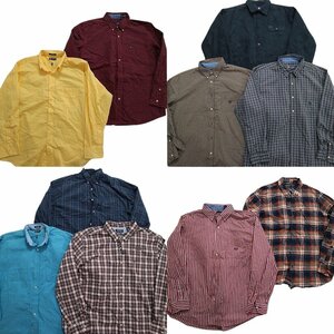 古着卸 まとめ売り チャップスシャツMIX 長袖 10枚セット (メンズ XL/2XL/3XL/4XL) 裏地キルティング LS5 MR1030 1円スタート