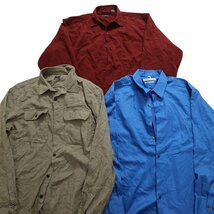 古着卸 まとめ売り 無地 長袖シャツ 10枚セット (メンズ XL/2XL/3XL) LS28 MR1144 1円スタート_画像5