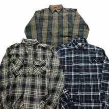 古着卸 まとめ売り ヘビーネルシャツ 長袖 10枚セット (メンズ XL/2XL) ウーリッチ LS21-2 MR1140 1円スタート_画像5