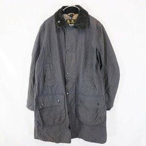 イングランド製 Barbour バブアー SL ボーダー オイルドジャケット 英国 チェック 防寒 ネイビー (メンズ 40) N7024 1円スタート