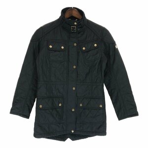 Barbour バブアー キルティング ジャケット ユーロ ヨーロッパ古着 ブラック (レディース S) P4609 1円スタート