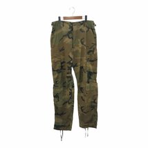 90年代 米軍実物 U.S.ARMY TROUSER AIRCREW COMBAT CLASS1 ミリタリー ウッドランドカモ (メンズ MEDIUM-REGULAR) P5169 1円スタート_画像1