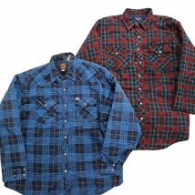 古着卸 まとめ売り キルティング 長袖シャツ 6枚セット (メンズ M/L/XL) チェック柄 LS14 MR1029 1円スタート_画像5