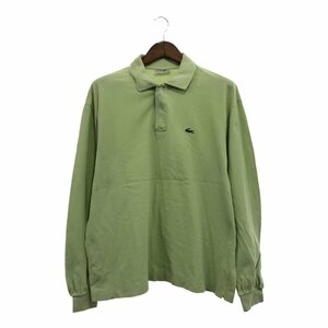 90年代 スペイン製 LACOSTE ラコステ コットン 長袖 ポロシャツ ユーロ ヨーロッパ古着 グリーン (メンズ 8) 中古 古着 P5433