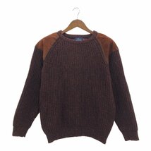 80年代 WOOLRICH ウールリッチ ウール ニット ローゲージ コマンドセーター セーター カジュアル ワインレッド (メンズ M) 中古 古着 p5417_画像1