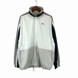 LACOSTE ラコステ ワンポイントロゴ ウィンドブレーカー ジャケット 防寒 ユーロ ライトグレー (メンズ 6 XL相当) P0181 1円スタート