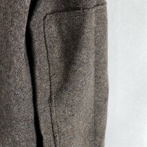UNKNOWN ステンカラー コート 防寒 ダブルニー ウール ブラウン (メンズ 40‐44) P0135 1円スタート_画像4