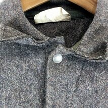 UNKNOWN ステンカラー コート 防寒 ダブルニー ウール ブラウン (メンズ 40‐44) P0135 1円スタート_画像5