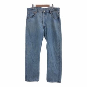 Levi's リーバイス 501 ストレート デニムパンツ ジーンズ アメカジ カジュアル ライトブルー (メンズ W36 L32) 中古 古着 P5760