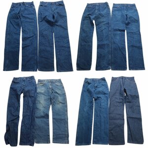 古着卸 まとめ売り Wrangler ラングラー ブルーデニム 8枚セット (メンズ W30/W31/W32/W33) DP16-1 MR2585 1円スタート