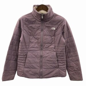 THE NORTH FACE ノースフェイス ワンポイントロゴ 中綿ジャケット アウトドア アウター ライトパープル (レディース L) P0365 1円スタート