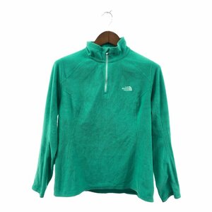 THE NORTH FACE ノースフェイス TKA100 ハーフジップ フリースジャケット アウトドア グリーン (レディース L) P0395 1円スタート