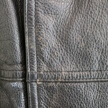 J.Ferrar ４つボタン 襟付きレザージャケット 防寒 アメカジ 裏地キルティング ブラック (メンズ XL) N9100 /1円スタート_画像5