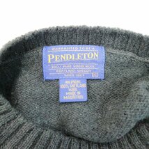2000年代～ PENDLETON ペンドルトン シェットランドウール ニット セーター 防寒 カジュアル グリーン (メンズ XL) O8816 1円スタート_画像4