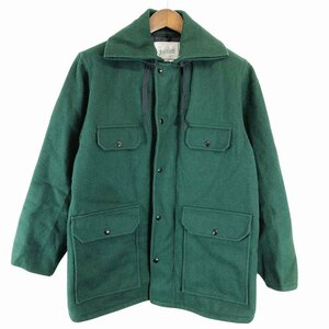 90年代 USA製 JOHNSON WOOL MILLS ウール ジャケット 防寒 カジュアル グリーン (メンズ 42) P0782 1円スタート