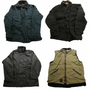 古着卸 まとめ売り オイルド ジャケット 4枚セット (メンズ L/XL) MR2558 1円スタート