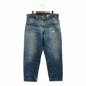 90年代 Levi's リーバイス 550 リラックスフィット テーパード デニムパンツ オレンジタブ ブルー (メンズ 34/30) 中古 古着 P6093