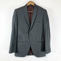 50年代 CURLEE CLOTHES 掠り柄 テーラードジャケット フォーマル ヴィンテージ 掠り柄 ブラック (メンズ M相当) P0920 1円スタート_画像1