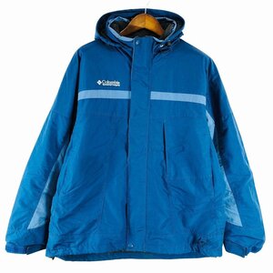 Columbia コロンビア ナイロン マウンテンパーカー アウトドア キャンプ アウター ブルー (メンズ XL) P0892 1円スタート