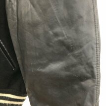 USA製 Cran Barry スタジアムジャケット アウター アメカジ カジュアル カレッジ 襟付き ブラック (メンズ XL) 中古 古着 P6056_画像3
