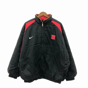 2000年代～ USA製 NIKE ナイキ MARYLAND ナイロン 中綿ジャケット 大きいサイズ カレッジ スポーツ (メンズ XXL) P1695 1円スタート