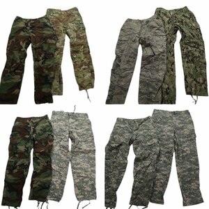 古着卸 まとめ売り フィールドパンツ 米軍実物 ミリタリー 8枚セット (メンズ M) 柄MIX デジタルカモ UM10 MR2440 1円スタート