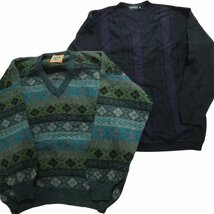 古着卸 まとめ売り 混紡素材 セーター 6セット (メンズ 2XL /3XL ) デザイン系 カジュアル KN10-2 MR2860 1円スタート_画像5