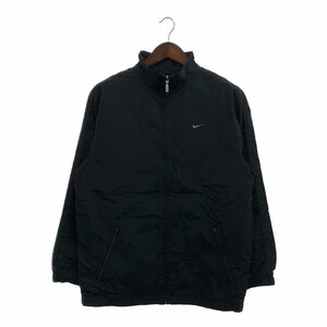 2000年代〜 NIKE ナイキ ナイロン ジャケット アウター スポーツ ワンポイントロゴ ブラック (メンズ M) 中古 古着 P6013