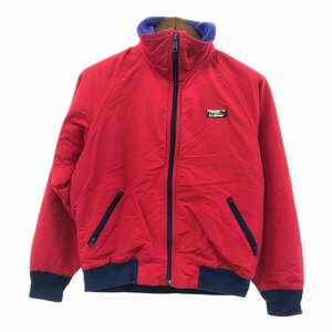 SALE///// 80年代 USA製 L.L.Bean エルエルビーン ウォームアップ ジャケット ナイロン フリース アウトドア レッド (レディース M) P2348