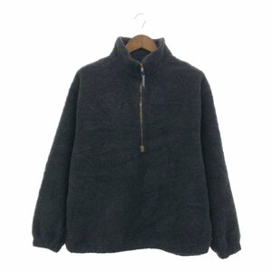 SALE///// USA製 PENDLETON ペンドルトン ハーフジップ フリース プルオーバー ジャケット 防寒 ブラック (メンズ L) P2515