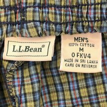 SALE///// L.L.Bean エルエルビーン コットン イージーパンツ アウトドア チェック柄 グリーン (メンズ M) P2688_画像3