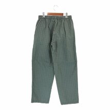 SALE///// L.L.Bean エルエルビーン コットン イージーパンツ アウトドア チェック柄 グリーン (メンズ M) P2688_画像2