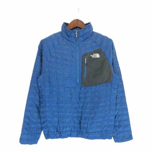 SALE///// THE NORTH FACE ノースフェイス キルティングジャケット ハーフジップ アウトドア キャンプ 防寒 ブルー (メンズ S) P3073